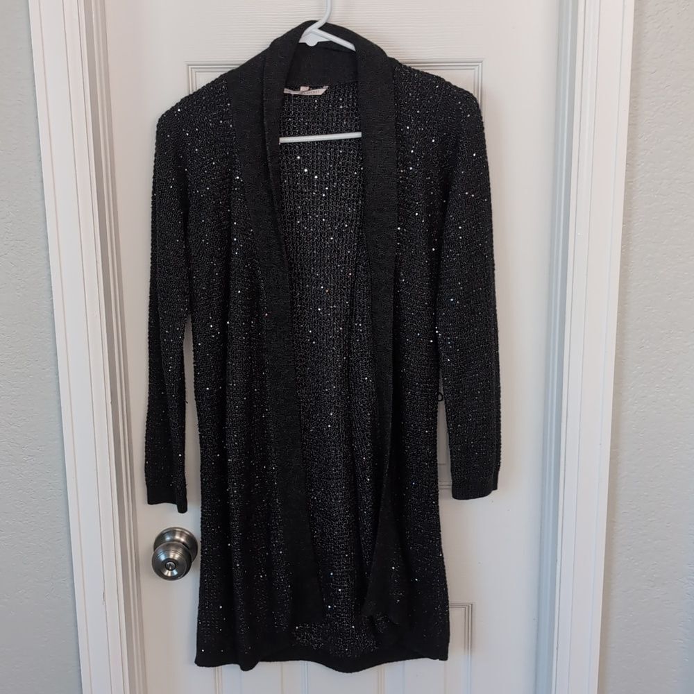 Victoria's Secret open front sweater sparkly cashmere blend size M